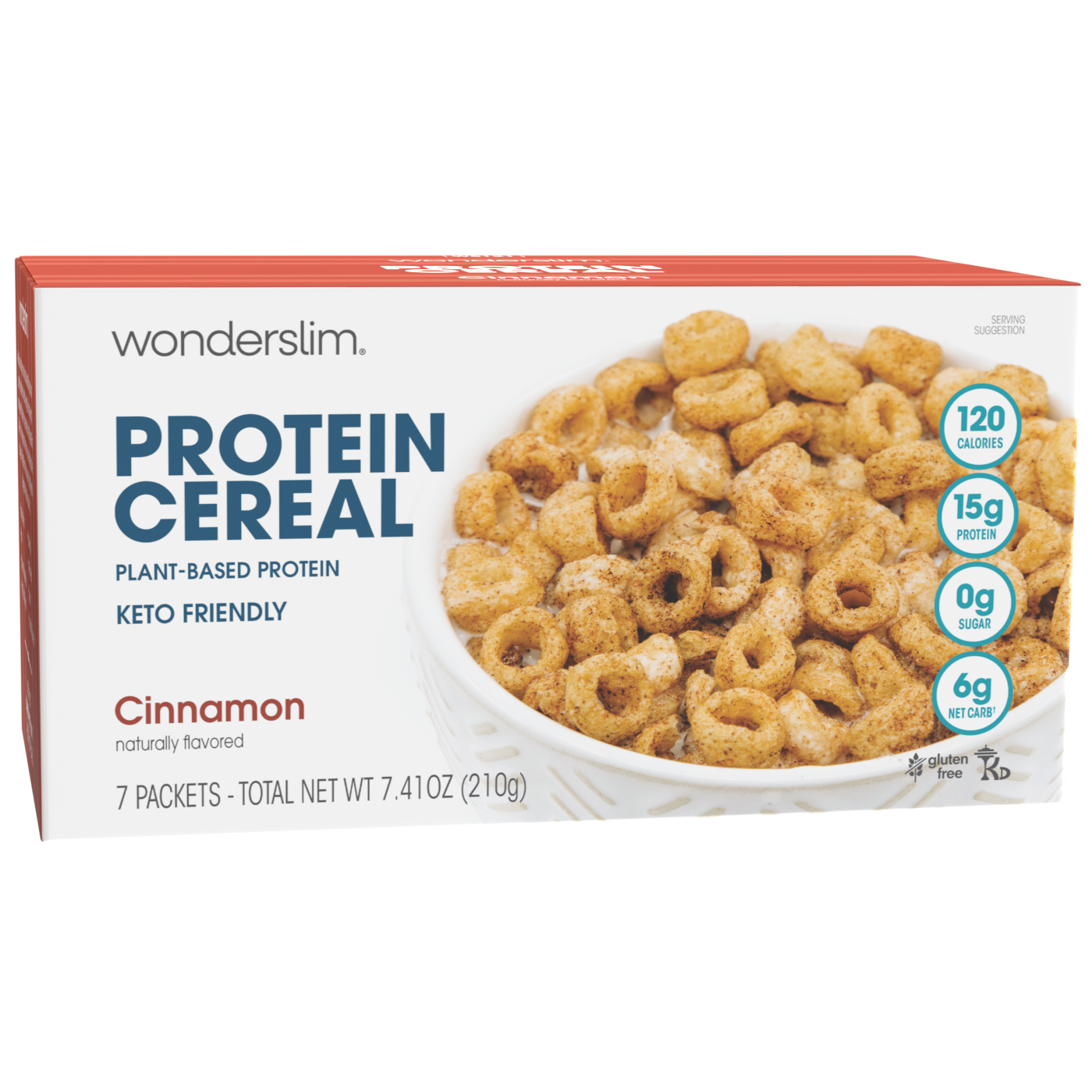Wonderslim Low Carb Protein Cereal, Cinnamon (7ct)